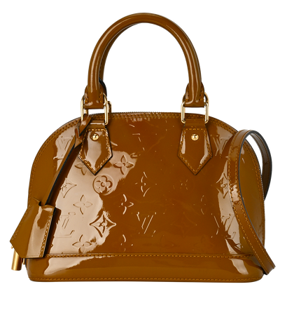 Alma BB, &pound;995, Handbags, Brown, Patent Leather, Front view
